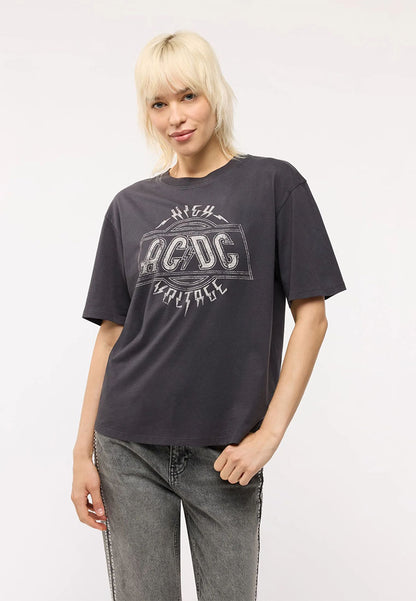 Women's AC/DC Print Loose Fit T-Shirt