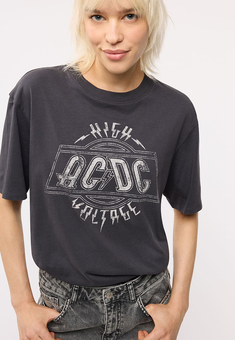 Women's AC/DC Print Loose Fit T-Shirt
