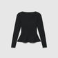 Women's Shimmer-effect peplum top