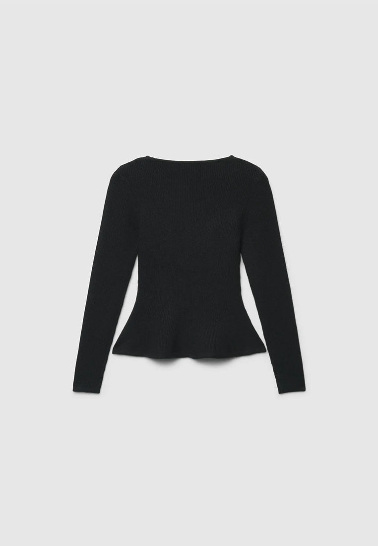 Women's Shimmer-effect peplum top