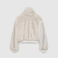 Women's Long faux fur bomber with zip closure
