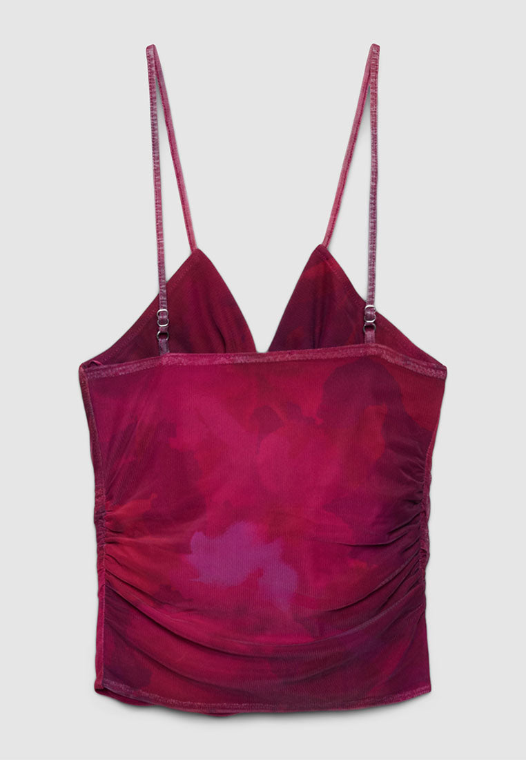 Women's Abstract Mesh Top