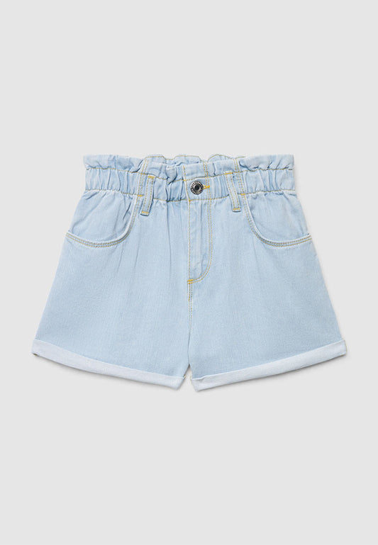 Elastic Waist Denim Shorts for Girls