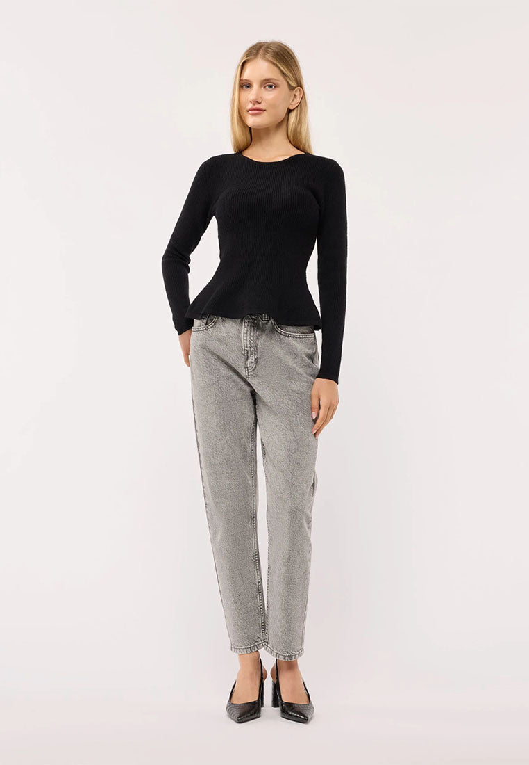 Women's Shimmer-effect peplum top
