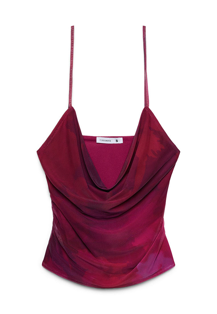 Women's Abstract Mesh Top