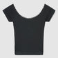 Women's V-neck Lace Trim Short Sleeves T-Shirt