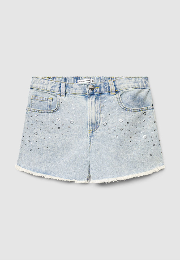 Rhinestones Denim Jean Shorts for Girls