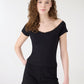 Women's V-neck Lace Trim Short Sleeves T-Shirt