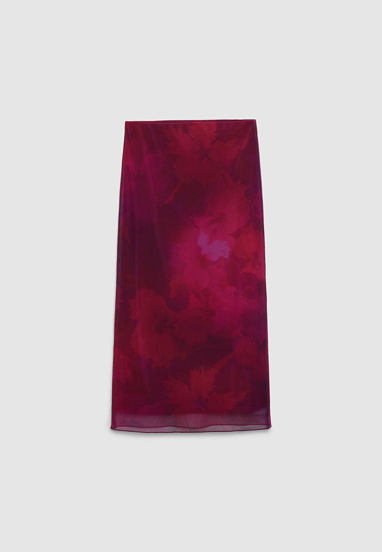 Women's Bloom Mesh Midi Skirt