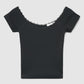 Women's V-neck Lace Trim Short Sleeves T-Shirt