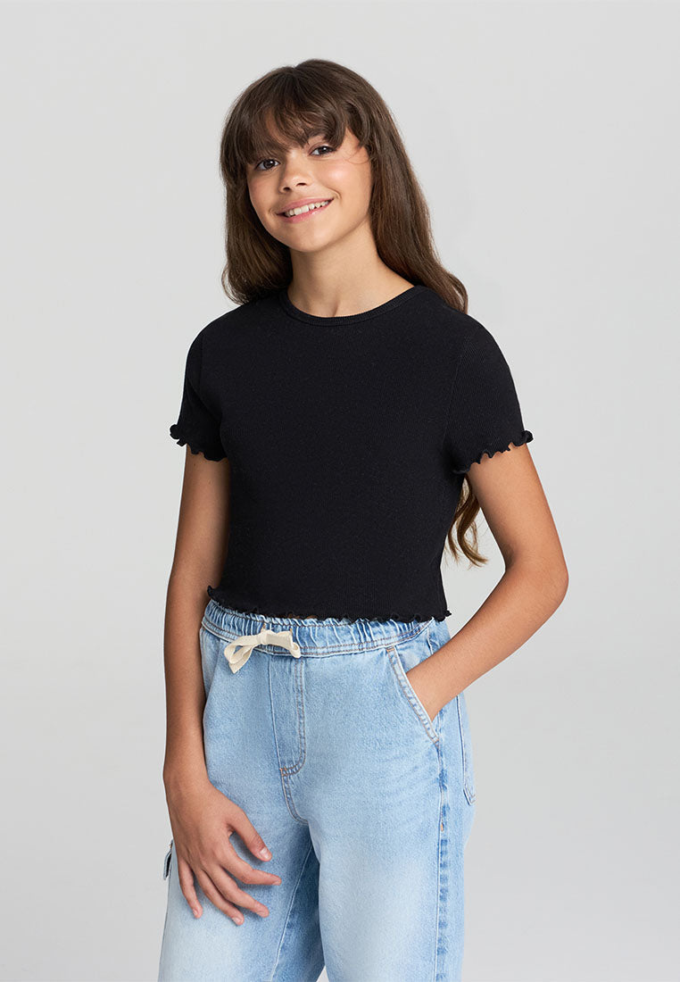 Kids Girls Short-sleeved T-shirt