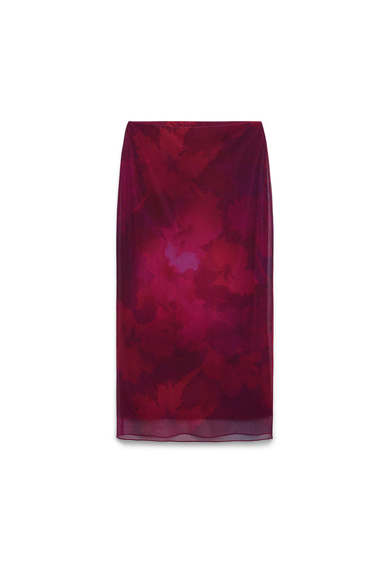 Women's Bloom Mesh Midi Skirt