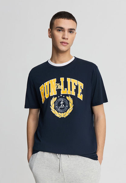 Men's College-style Print T-Shirt
