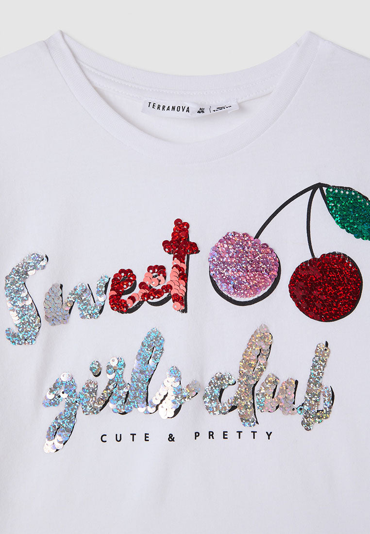 Kids Girls Short-sleeved T-shirt