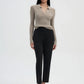 Women's Ribbed knit polo collar sweater