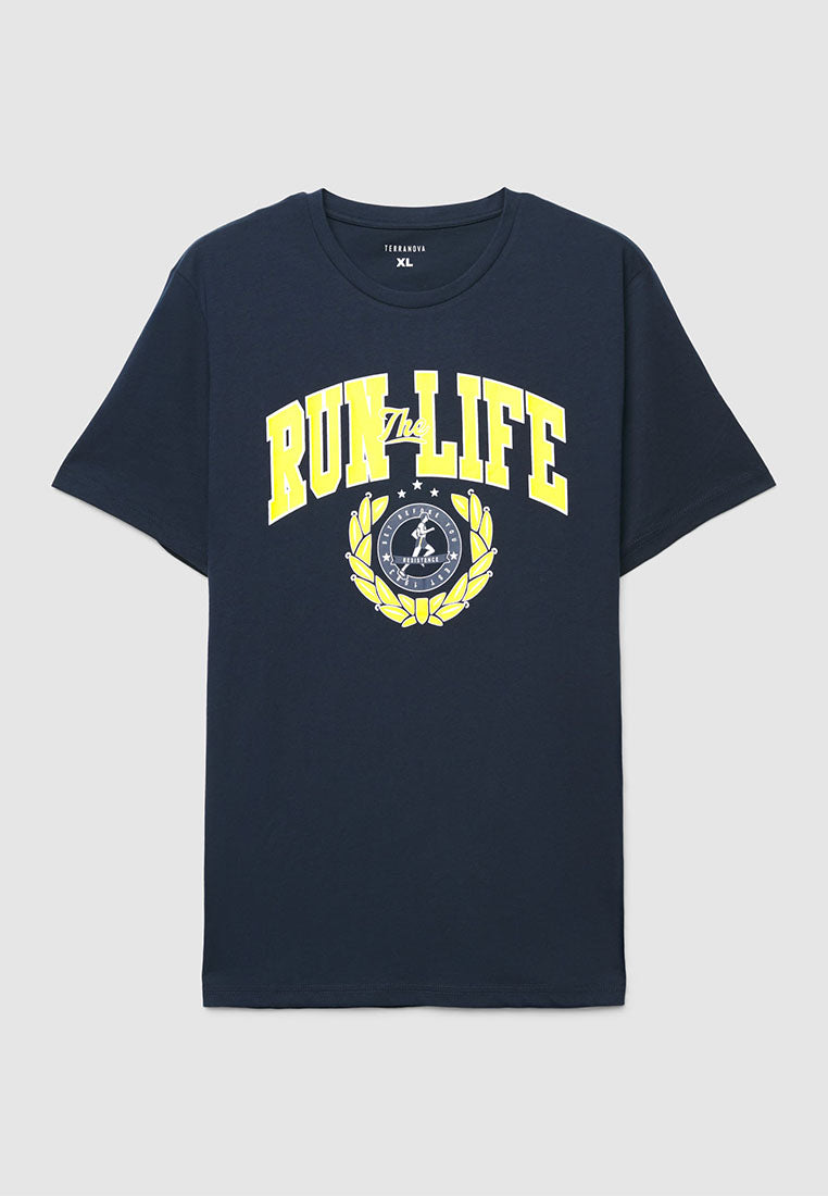 Men's College-style Print T-Shirt