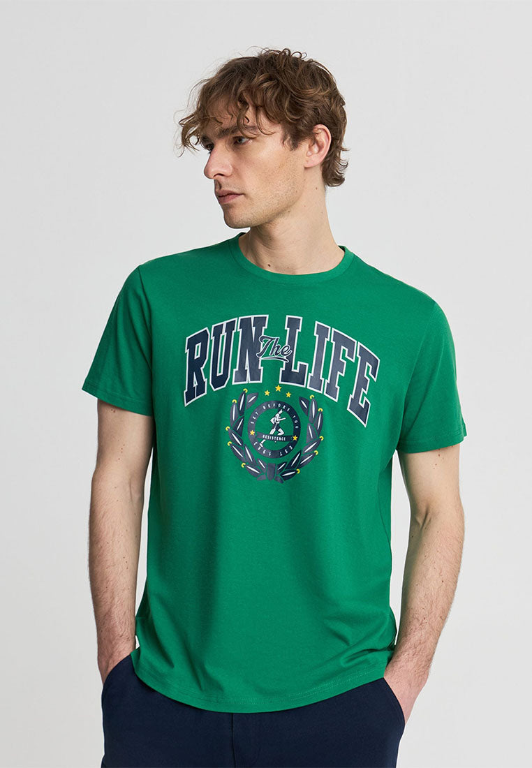 Men's College-style Print T-Shirt