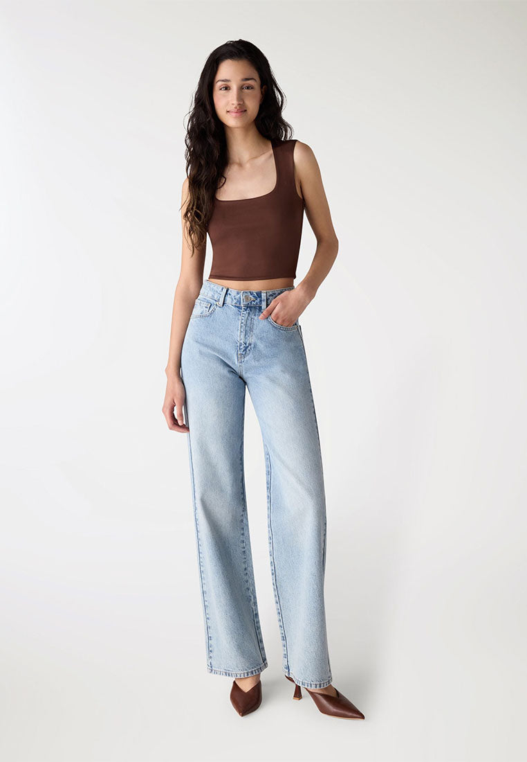 Women's Square-Neck Cropped Tank