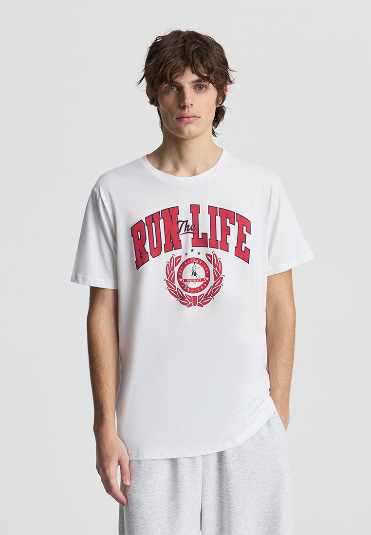 Men's College-style Print T-Shirt