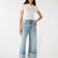 Women's Plain Cropped Polo Shirt