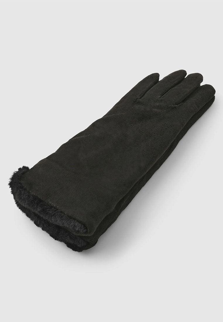Women's Long Sheepskin-effect Gloves