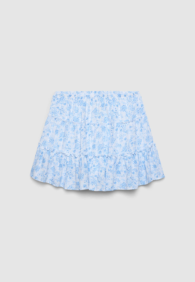 Women's Romantic Floral Print Skirt