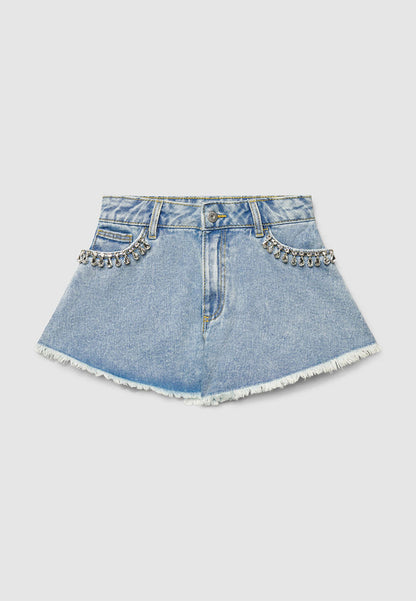 Jewel Denim Shorts for Girls