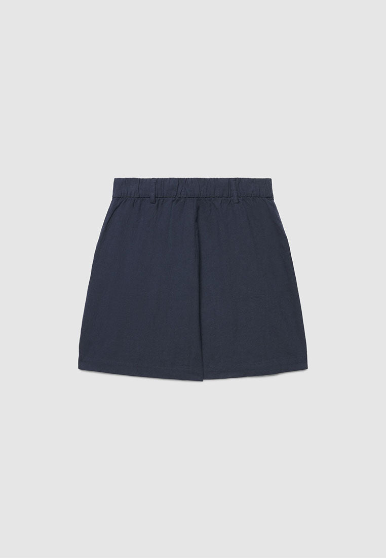 Women's Plain Linen-Effect Shorts