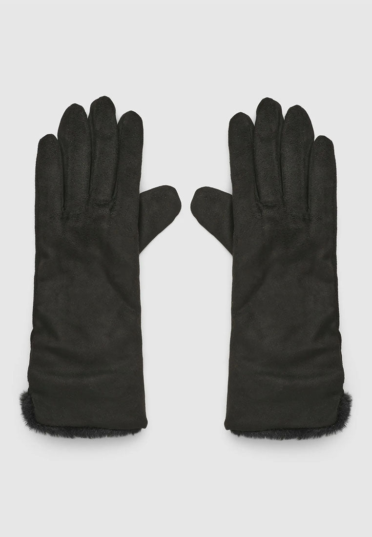 Women's Long Sheepskin-effect Gloves