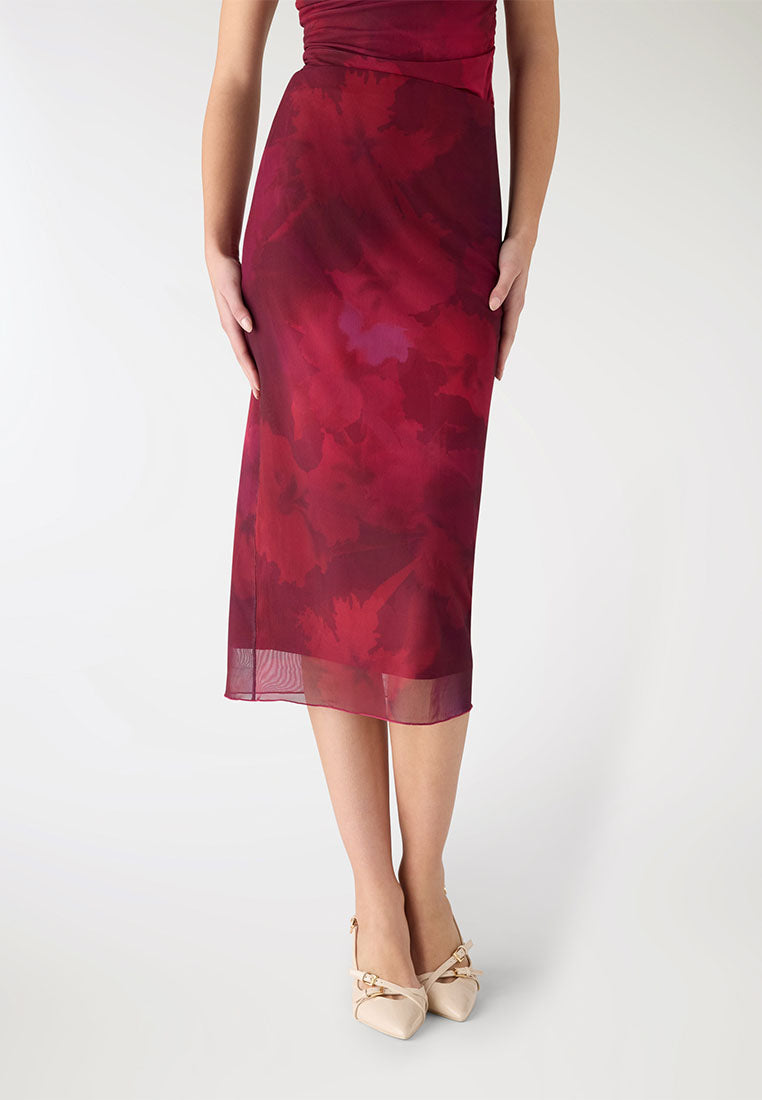 Women's Bloom Mesh Midi Skirt