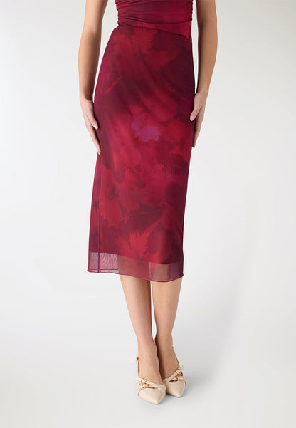 Women's Bloom Mesh Midi Skirt