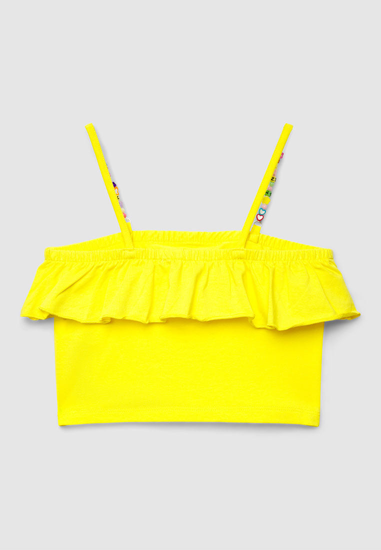 Ruffle-Trim Crop Top for Girls