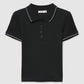 Women's Plain Cropped Polo Shirt