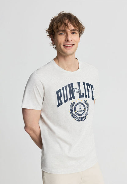 Men's College-style Print T-Shirt