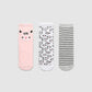 Women's Pack of 3 pairs of socks with animals and stripes