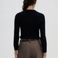 Women's Ribbed knit polo collar sweater