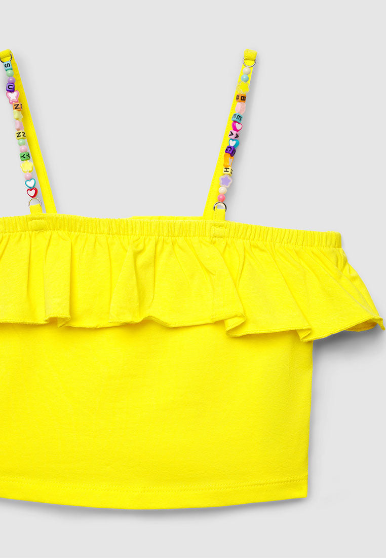 Ruffle-Trim Crop Top for Girls