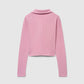 Women's Long-sleeved zip-up T-shirt with collar