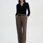 Women's Ribbed knit polo collar sweater