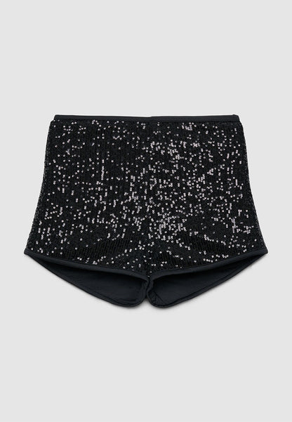 Women's High-Waisted Sequin Shorts