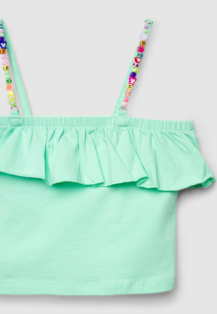Ruffle-Trim Crop Top for Girls