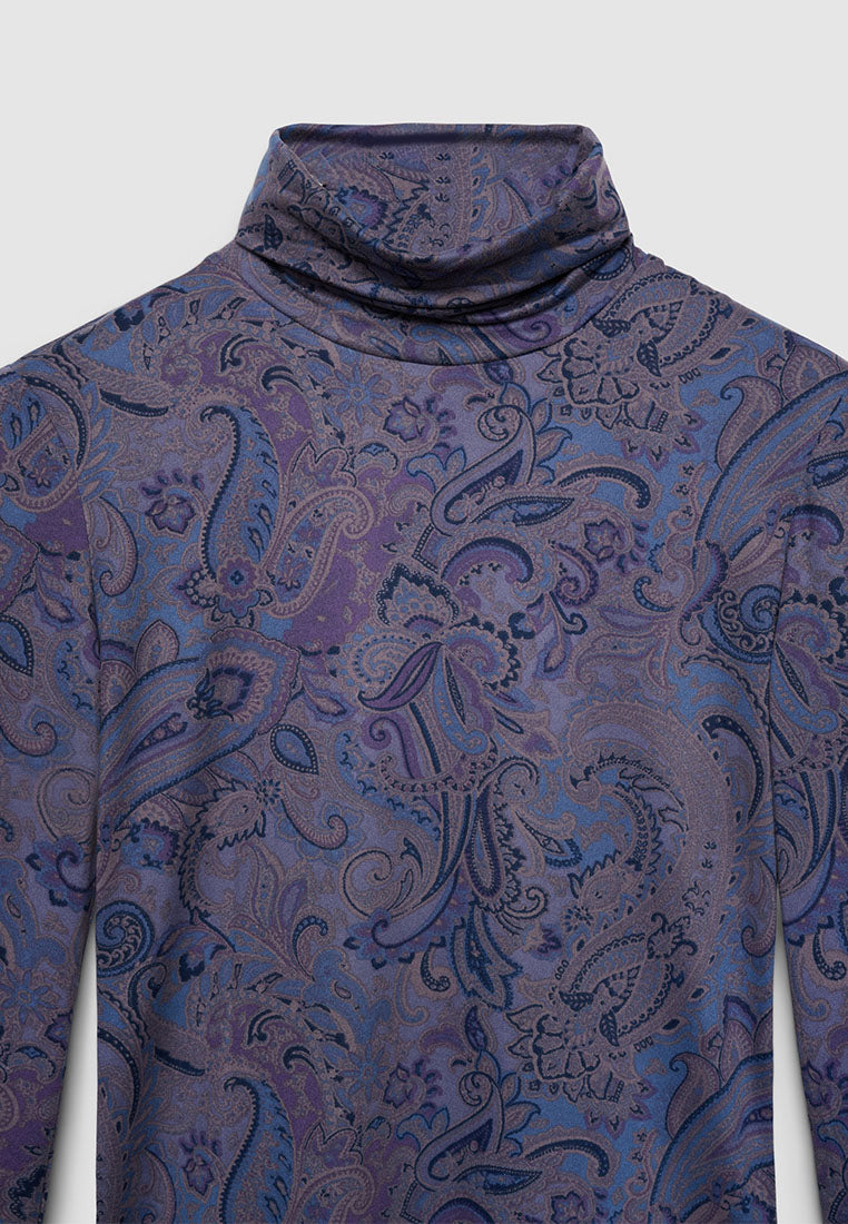 Women's Paisley Turtleneck Top