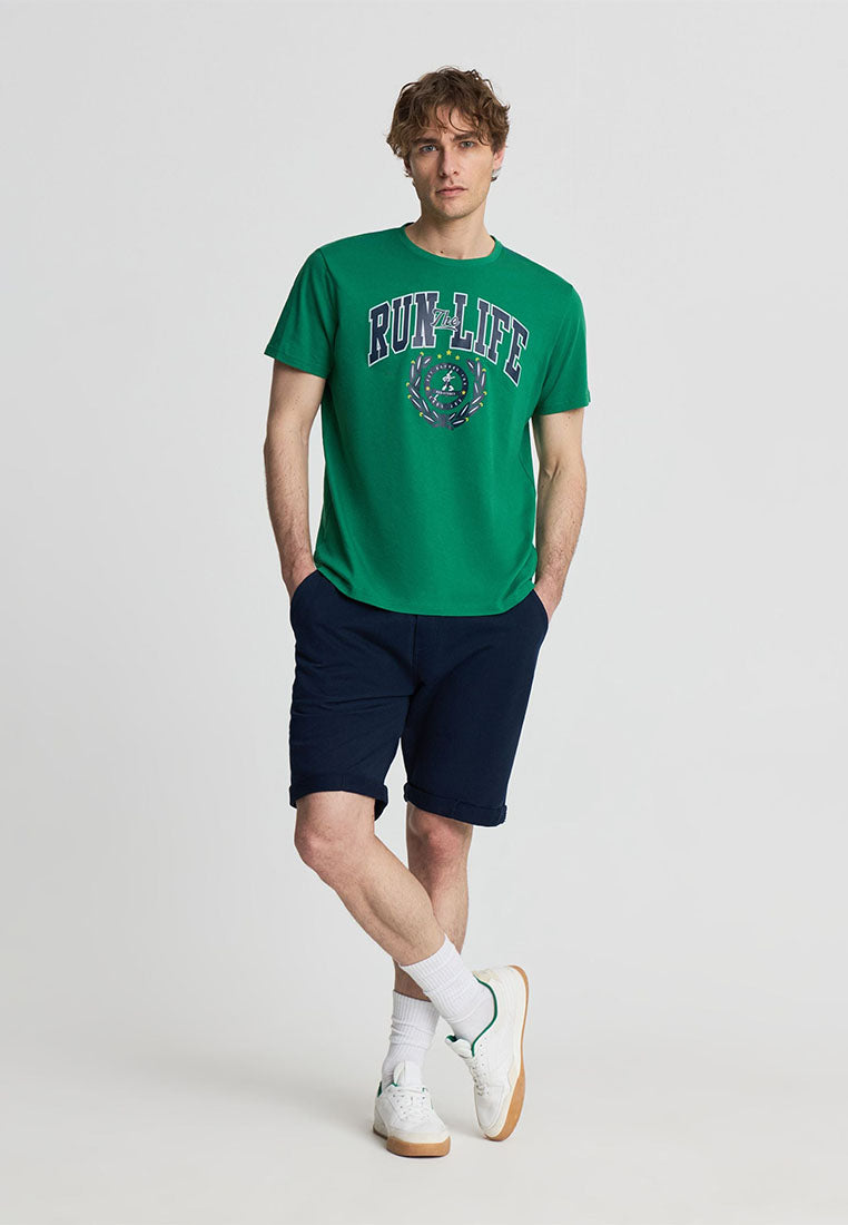 Men's College-style Print T-Shirt