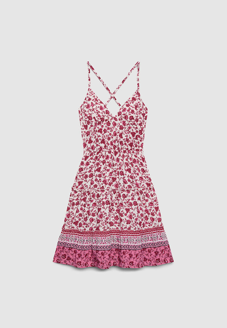 Women's Floral Cross back Dress