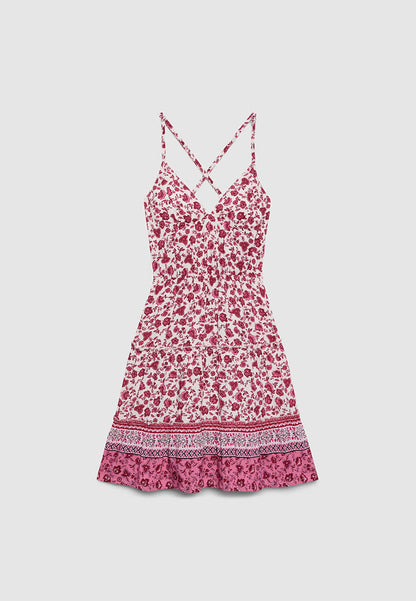 Women's Floral Cross back Dress