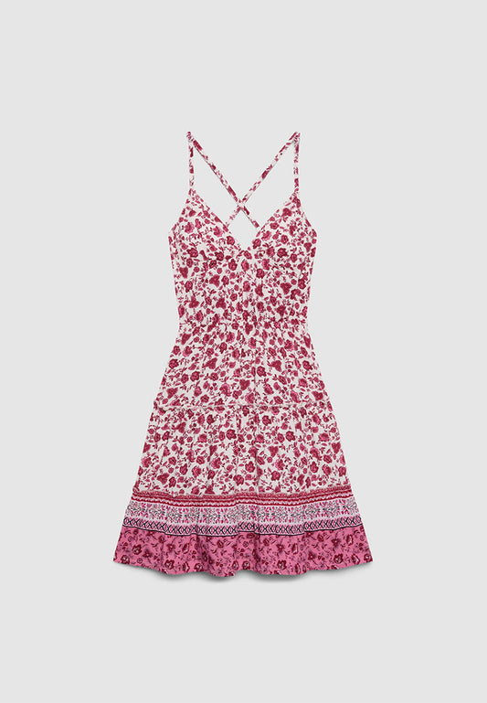 Women's Floral Cross back Dress