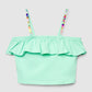 Ruffle-Trim Crop Top for Girls
