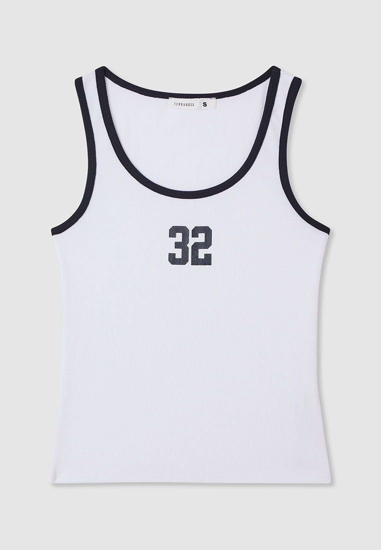 Women's Constracting Trim Tank Top