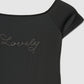 Women's 'Lovely' Rhinestone Bodysuit
