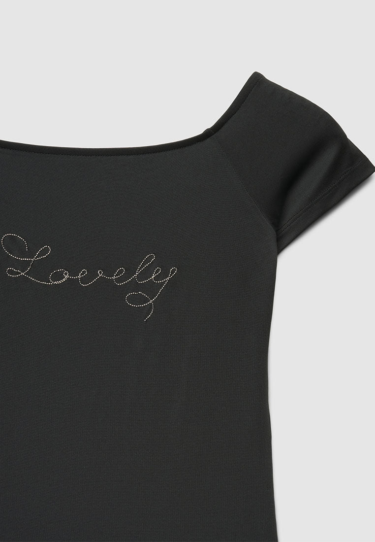 Women's 'Lovely' Rhinestone Bodysuit